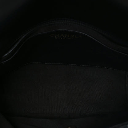 Lambskin Quilted Enamel CC Chain Frame Flap Black