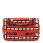 Silk Chain Printed Medium Single Flap Red