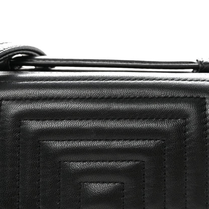 Shiny Nappa Trapuntata Micro Double Baguette Black