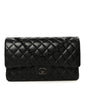 Lambskin Quilted Medium Double Flap So Black