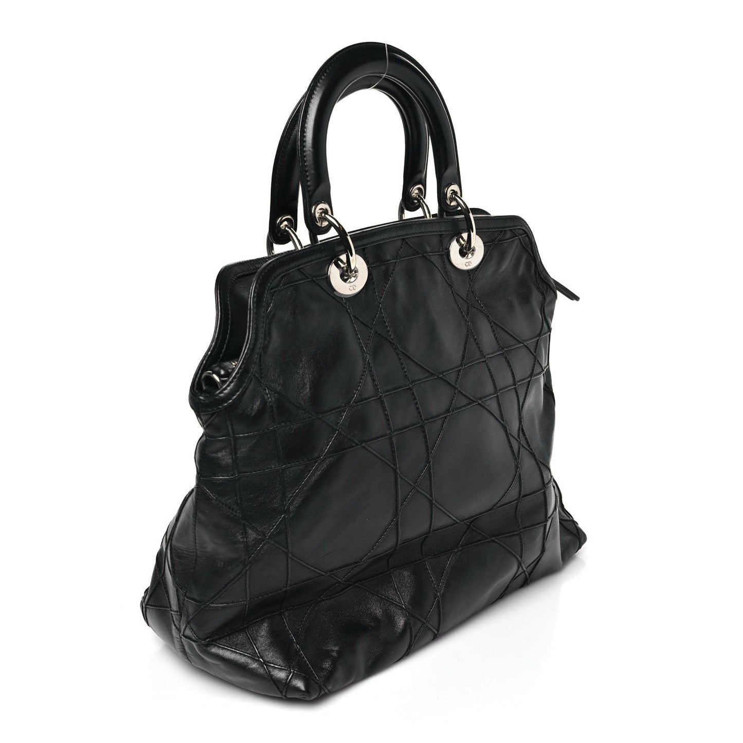 Lambskin Cannage Medium Granville Tote Black
