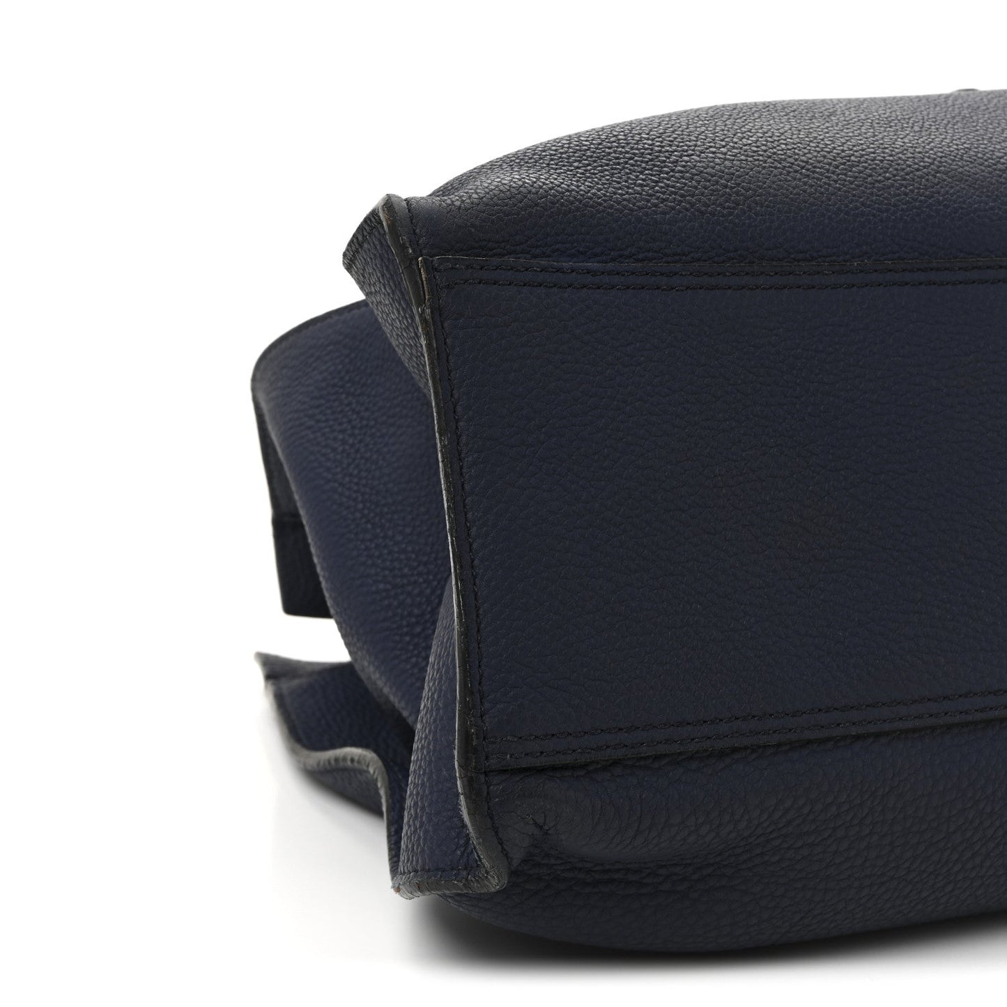 Soft Calfskin Medium Jackie Top Handle Bag Classic Blue Marine