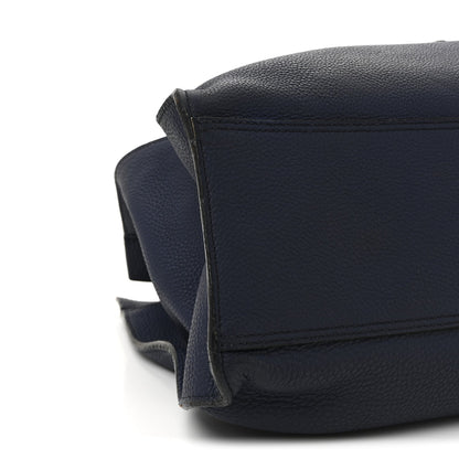 Soft Calfskin Medium Jackie Top Handle Bag Classic Blue Marine