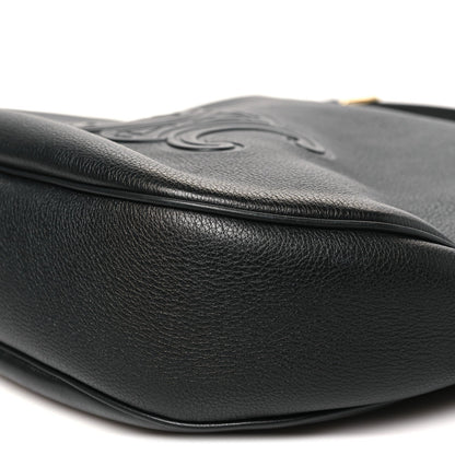 Supple Calfskin Cuir Triomphe Medium Heloise Shoulder Bag Black