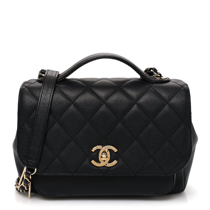 Caviar Quilted Medium Business Affinity Flap Black