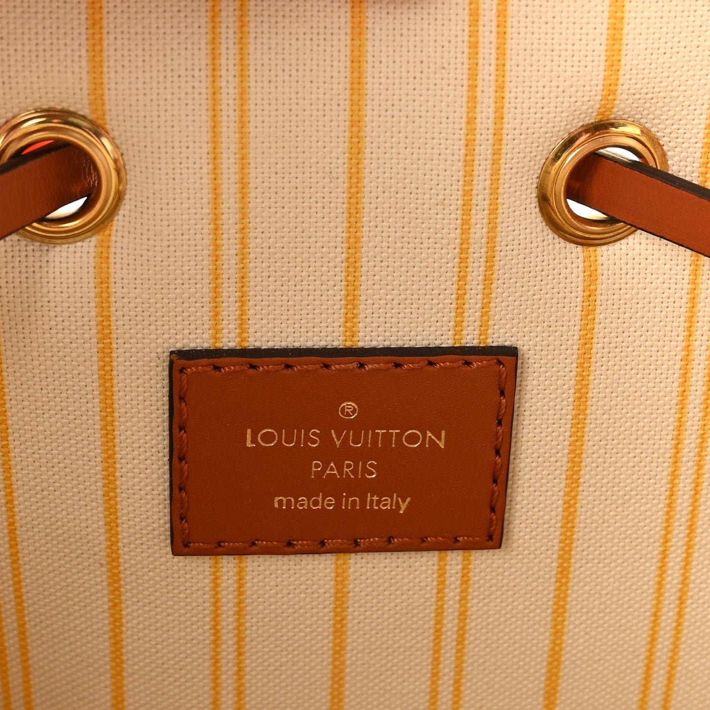 Raffia Calfskin Monogram Neonoe MM Tan