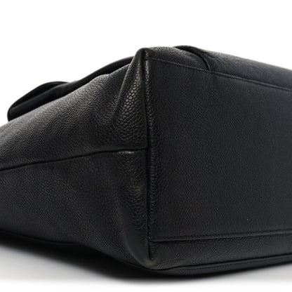 Caviar Flap Shoulder Bag Black