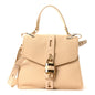 Shiny Grained Calfskin Medium Aby Day Shoulder Bag Blondie Beige