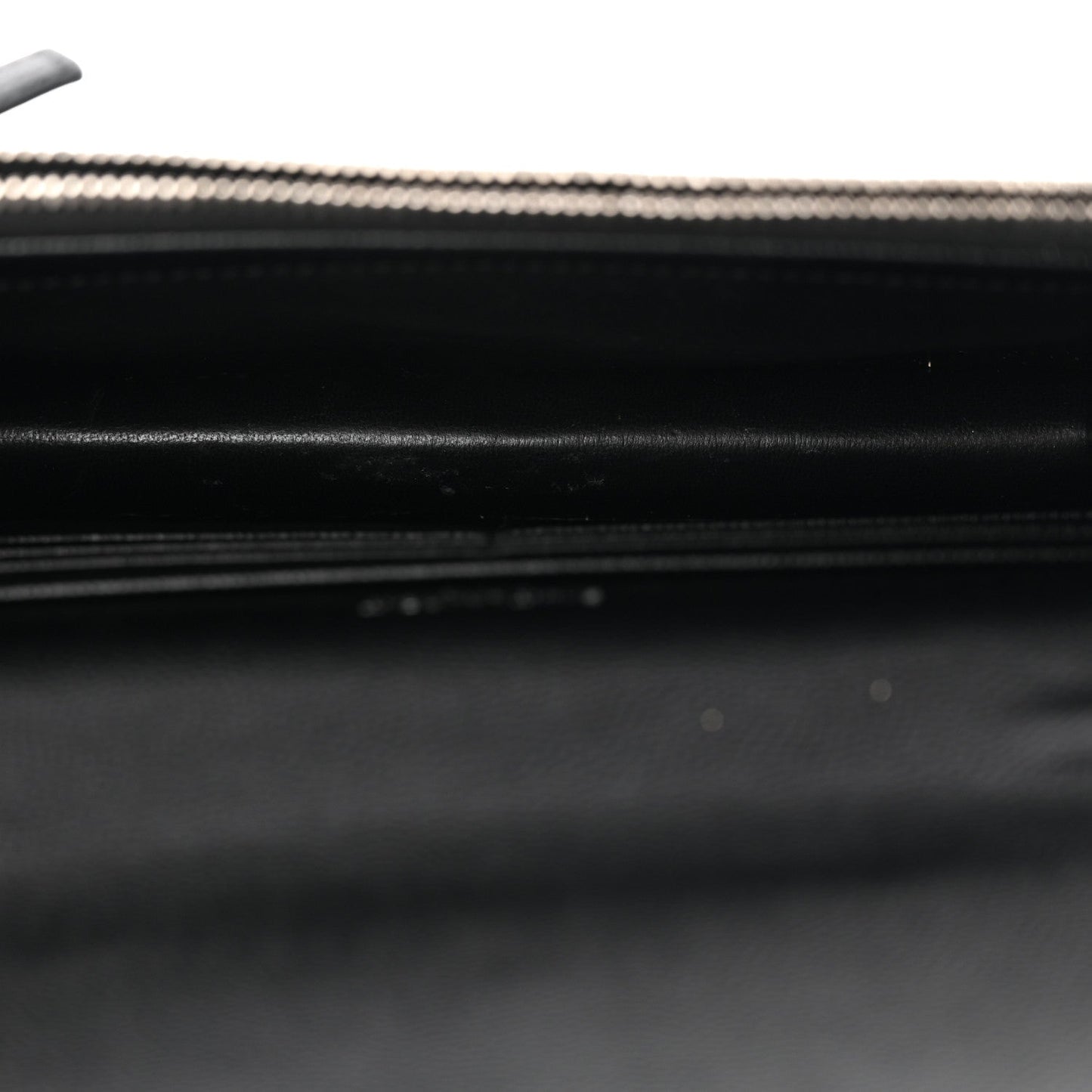 Grain De Poudre Matelasse Chevron Monogram Envelope Chain Wallet Black
