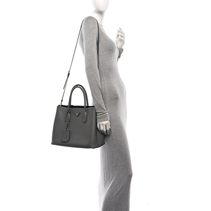 Saffiano Cuir Small Double Bag Marmo