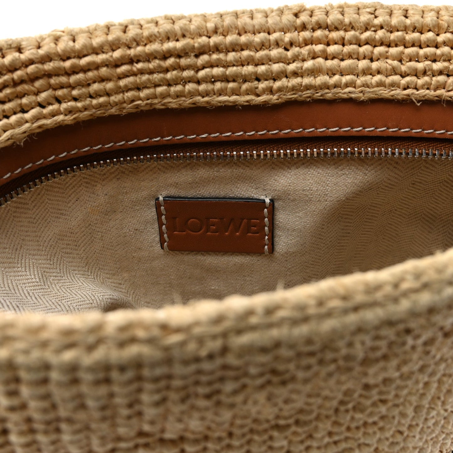 Calfskin Raffia Paulas Ibiza Pochette Bag Natural Tan
