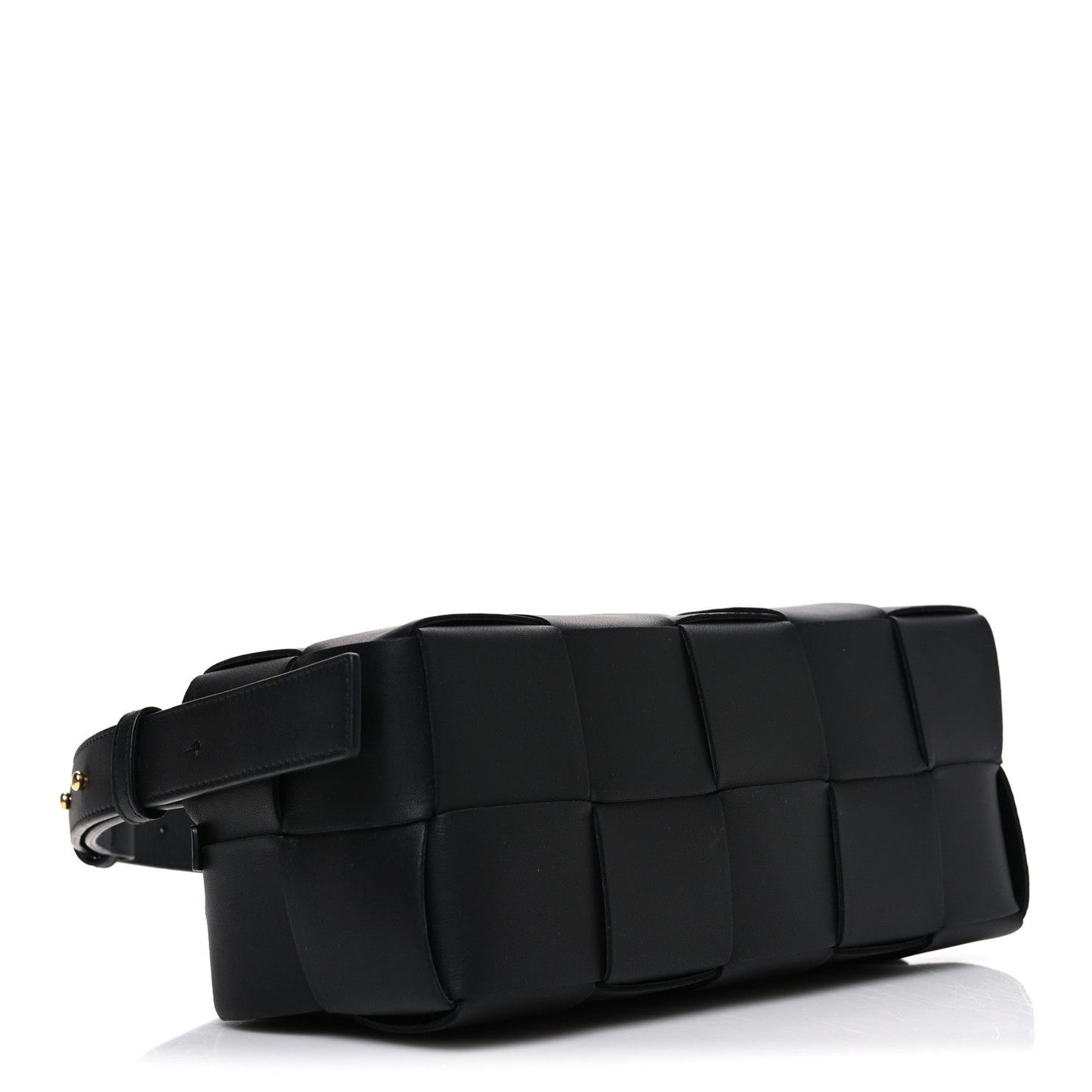 Lambskin Maxi Intrecciato Small Brick Cassette Bag Black