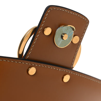 Smooth Calfskin Canvas 9to5 Shoulder Bag Natural Golden