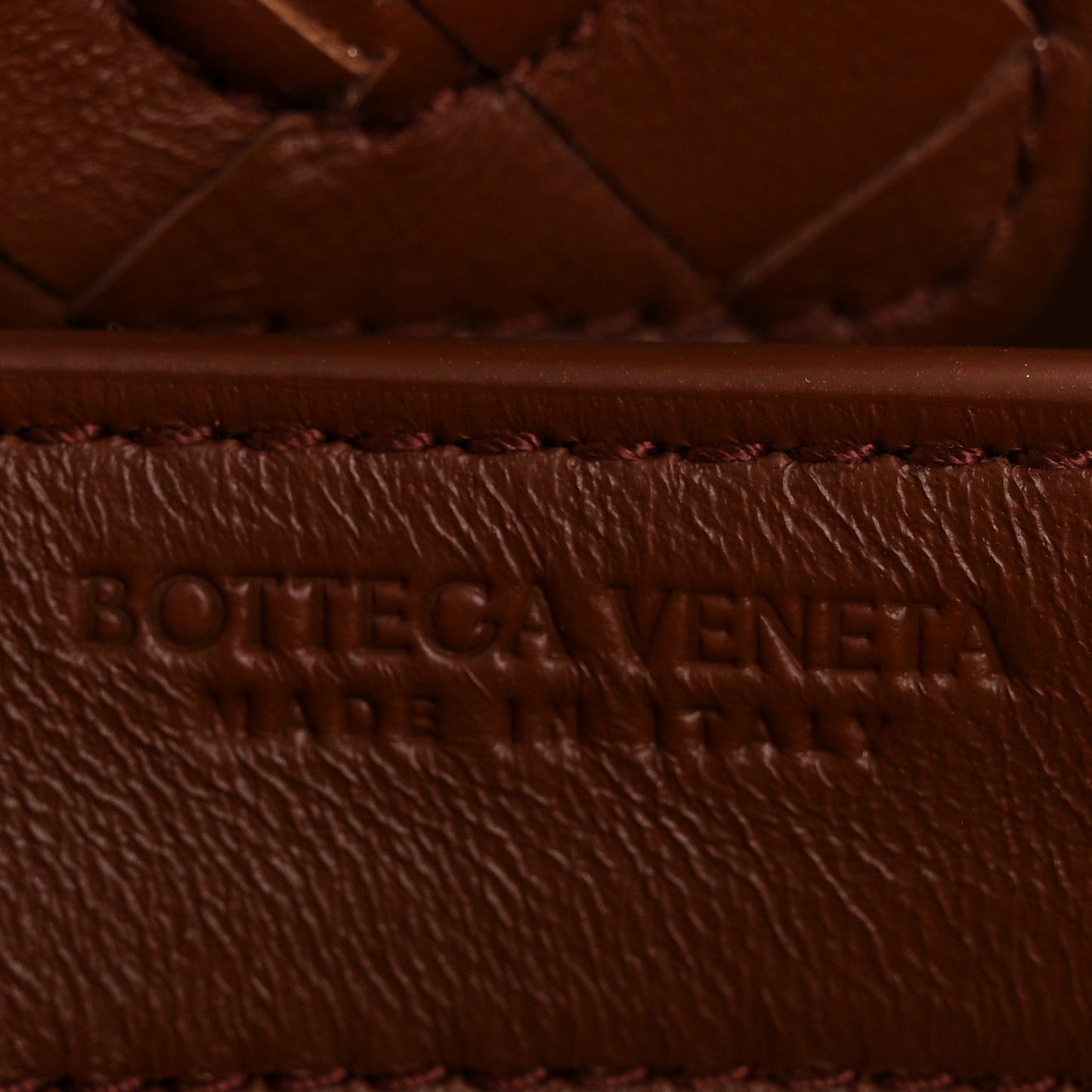 Nappa Intrecciato Small Andiamo Shoulder Bag Sapele