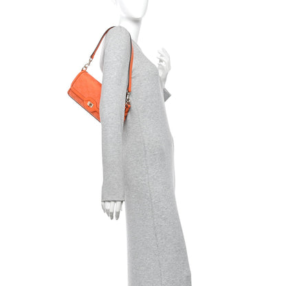 GG Monogram Textured Dollar Calfskin Small Luce Shoulder Bag Orange