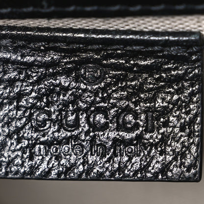 Jacquard Black Denim GG Monogram Textured Dollar Calfskin Mini Horsebit 1955 Crossbody Bag Black Ivory