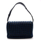 Denim Nappa Intrecciato Padded Messenger Abyss Indigo