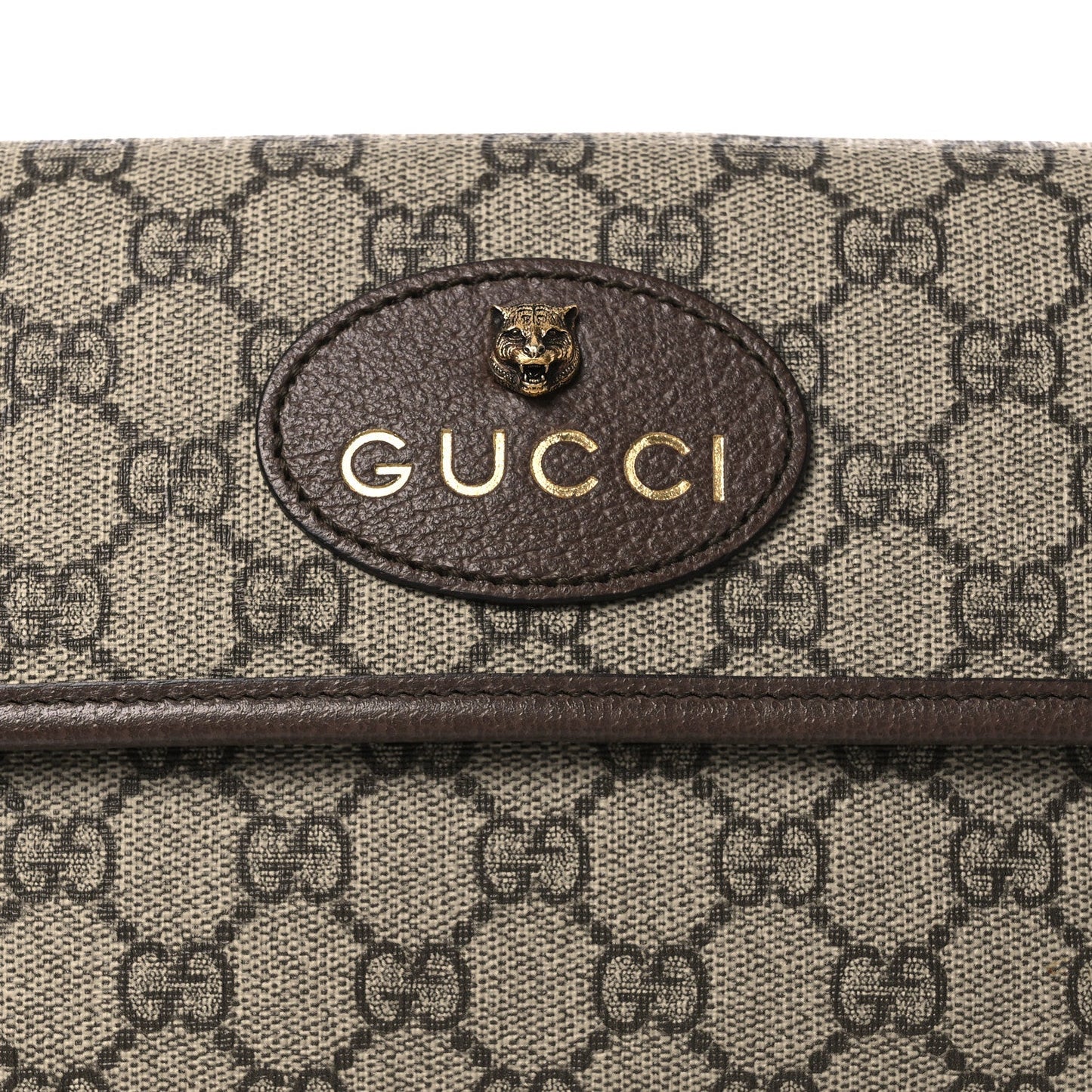 GG Supreme Monogram Neo Vintage Web Belt Bag Brown