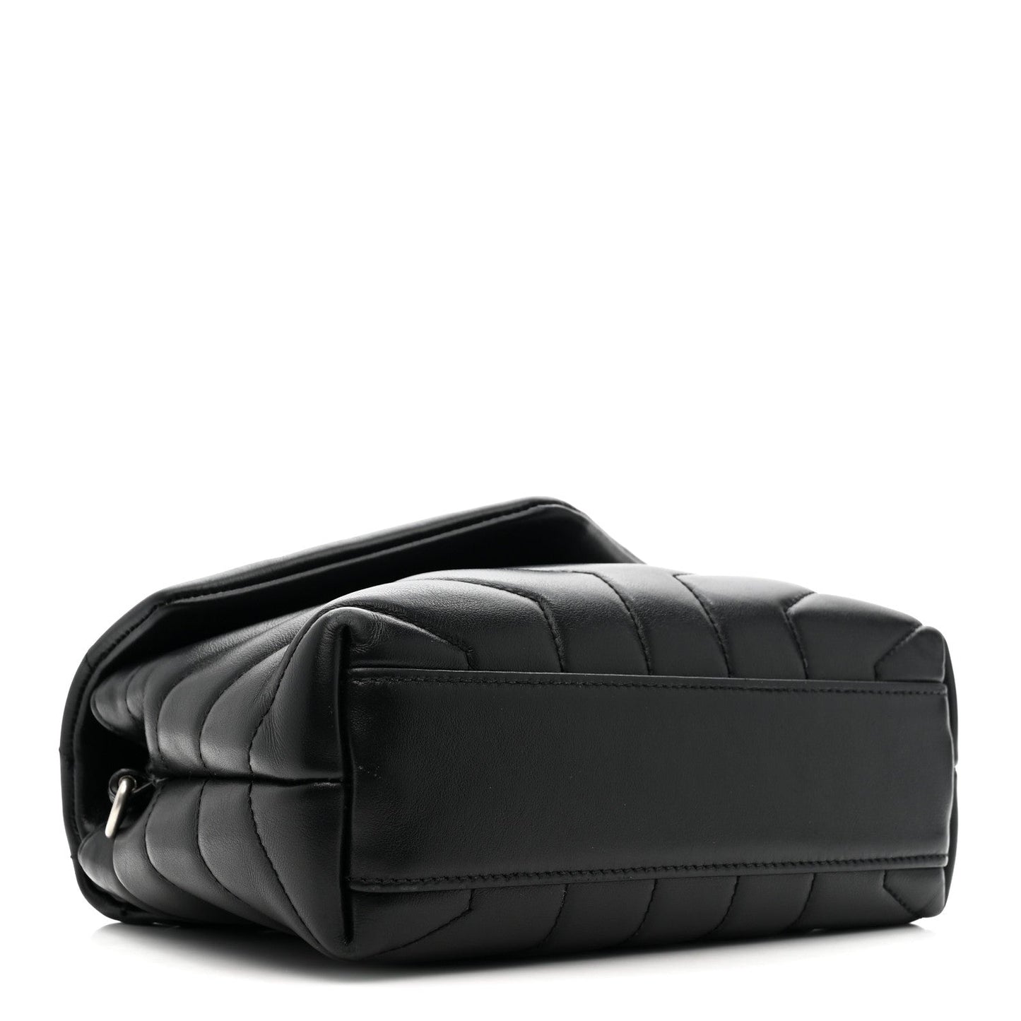 Calfskin Y Quilted Monogram Toy Loulou Crossbody Bag Black