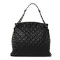 Calfskin Quilted Large Chain Me Hobo Black