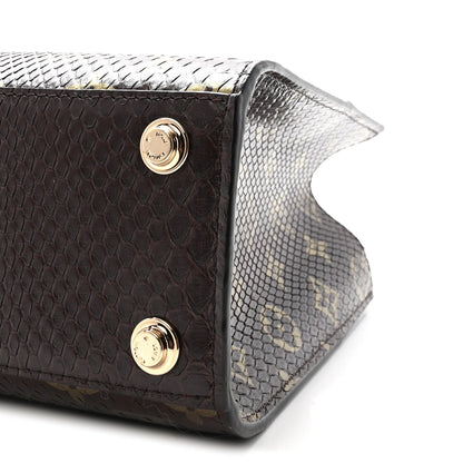 Snakeskin Monogram City Steamer Mini Brown