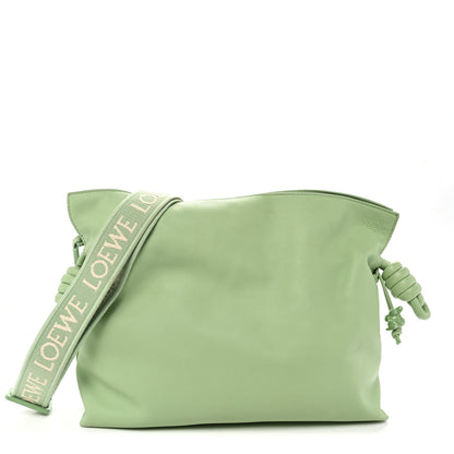 Nappa Calfskin Flamenco Knot Clutch Green