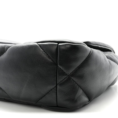 Lambskin Quilted Medium Chanel 19 Flap Black