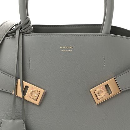 Calfskin Small Hug Bag Ash Grey