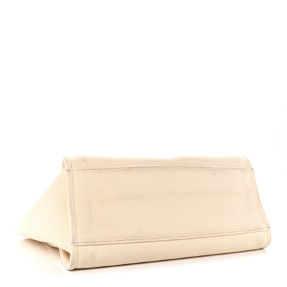 Canvas Pearl Medium Deauville Tote Ecru Beige