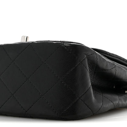 Lambskin Quilted Mini Square Flap Black