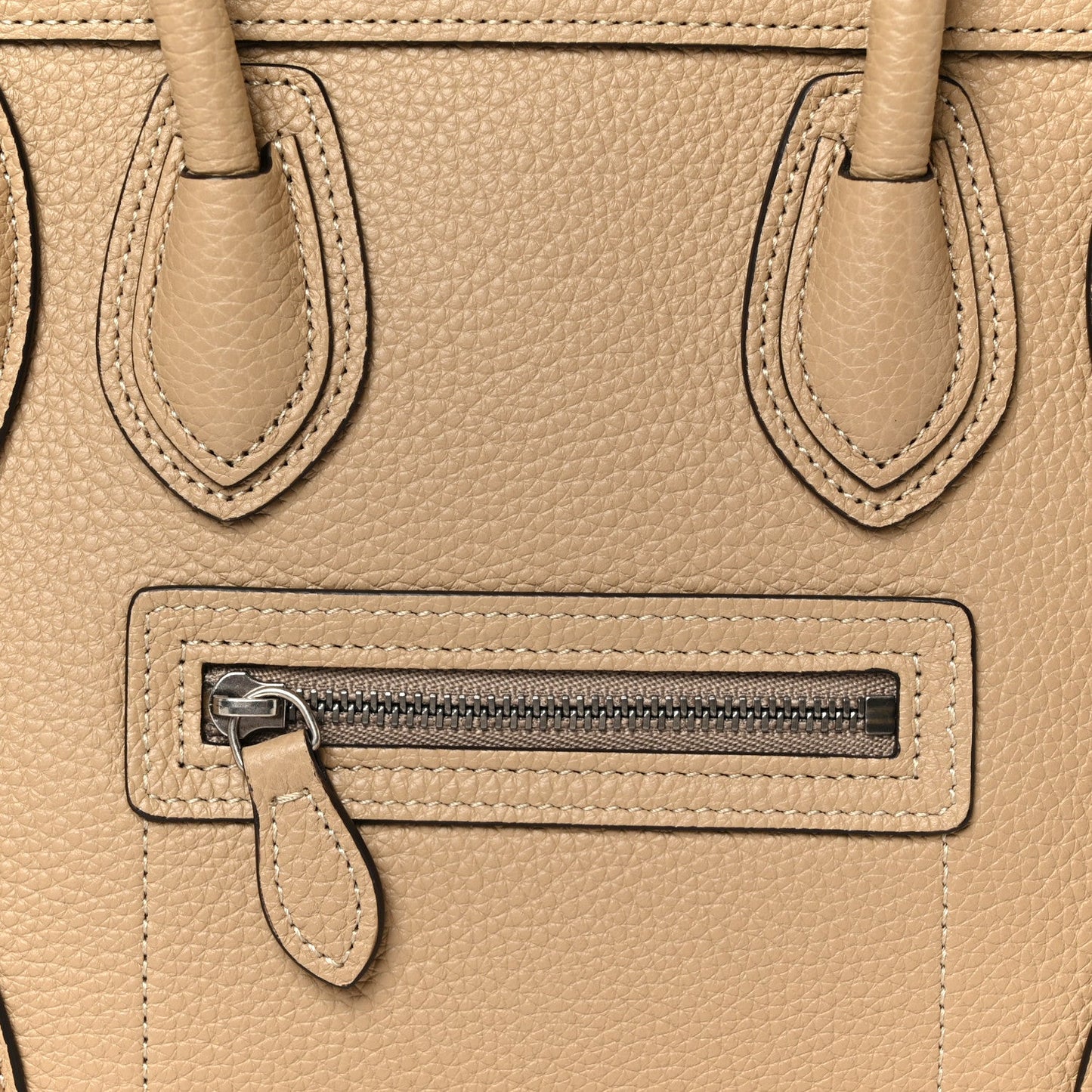 Drummed Calfskin Nano Luggage Dune