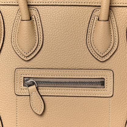 Drummed Calfskin Nano Luggage Dune