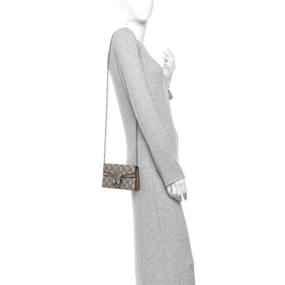 GG Supreme Monogram Super Mini Dionysus Shoulder Bag Taupe