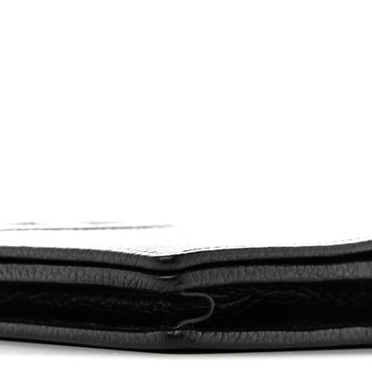 Pebbled Calfskin Soho Wallet On Chain Black
