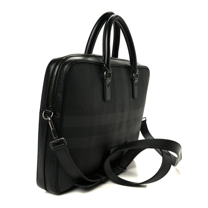 London Check Ainsworth Briefcase Dark Charcoal