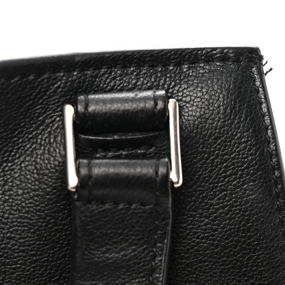 Calfskin Medium Tri-Color Edge Shoulder Bag Blue Multicolor