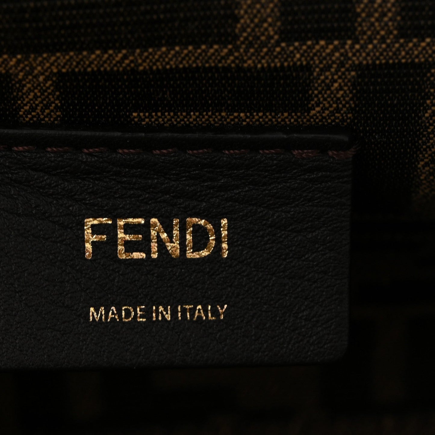 Shiny Nappa Small Fendi First Black