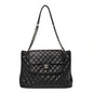 Caviar Quilted Flap Tote Black