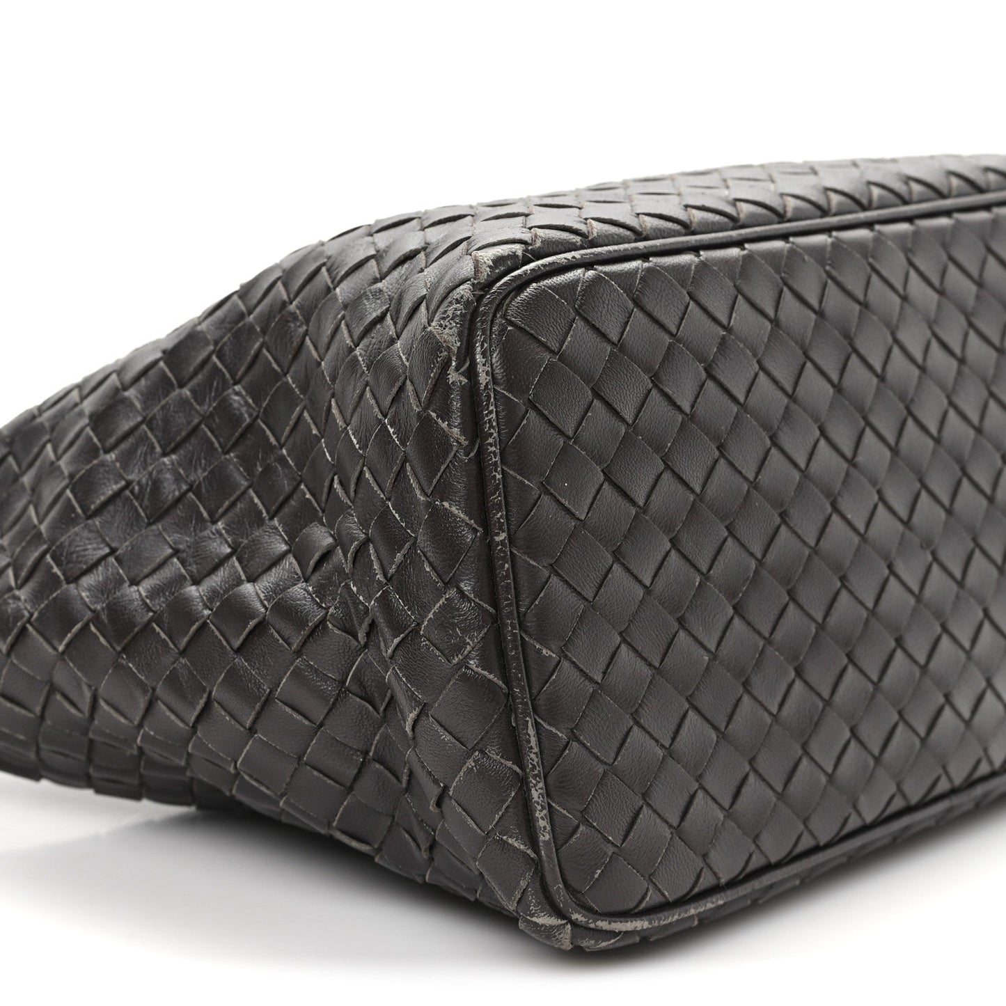Nappa Intrecciato Small Shoulder Bag Ebano