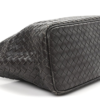 Nappa Intrecciato Small Shoulder Bag Ebano