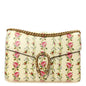 Calfskin Floral Print Mini Dionysus Chain Wallet Ivory Pink