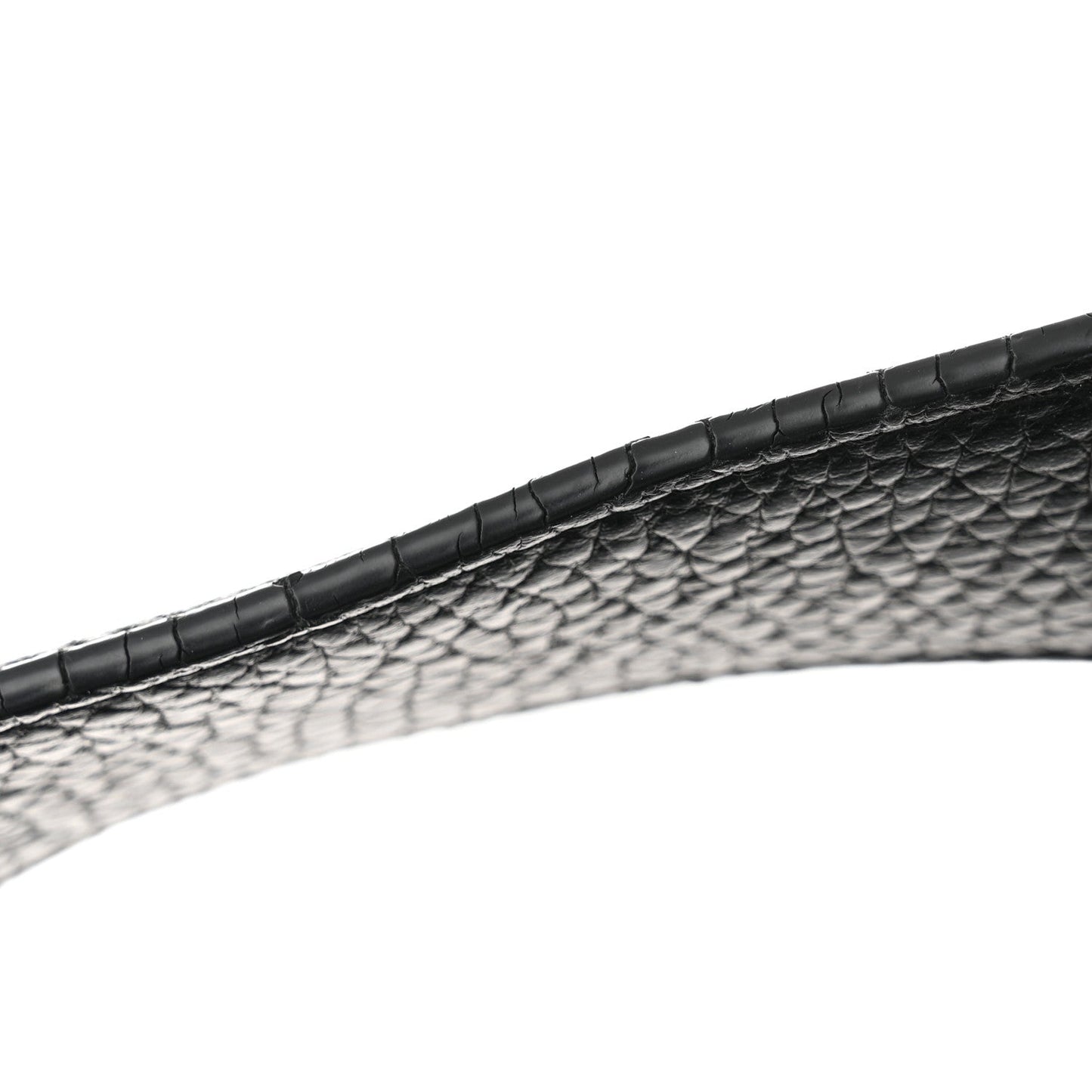 Grained Calfskin Saddle Soft Bag Black