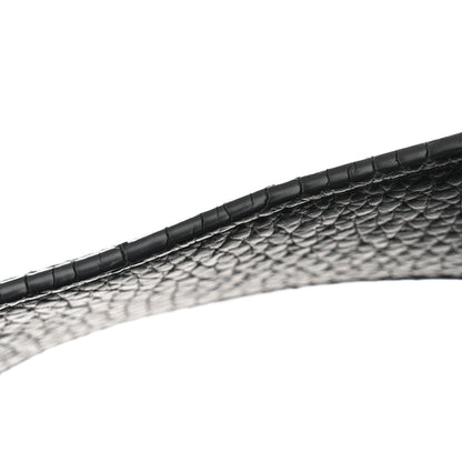 Grained Calfskin Saddle Soft Bag Black