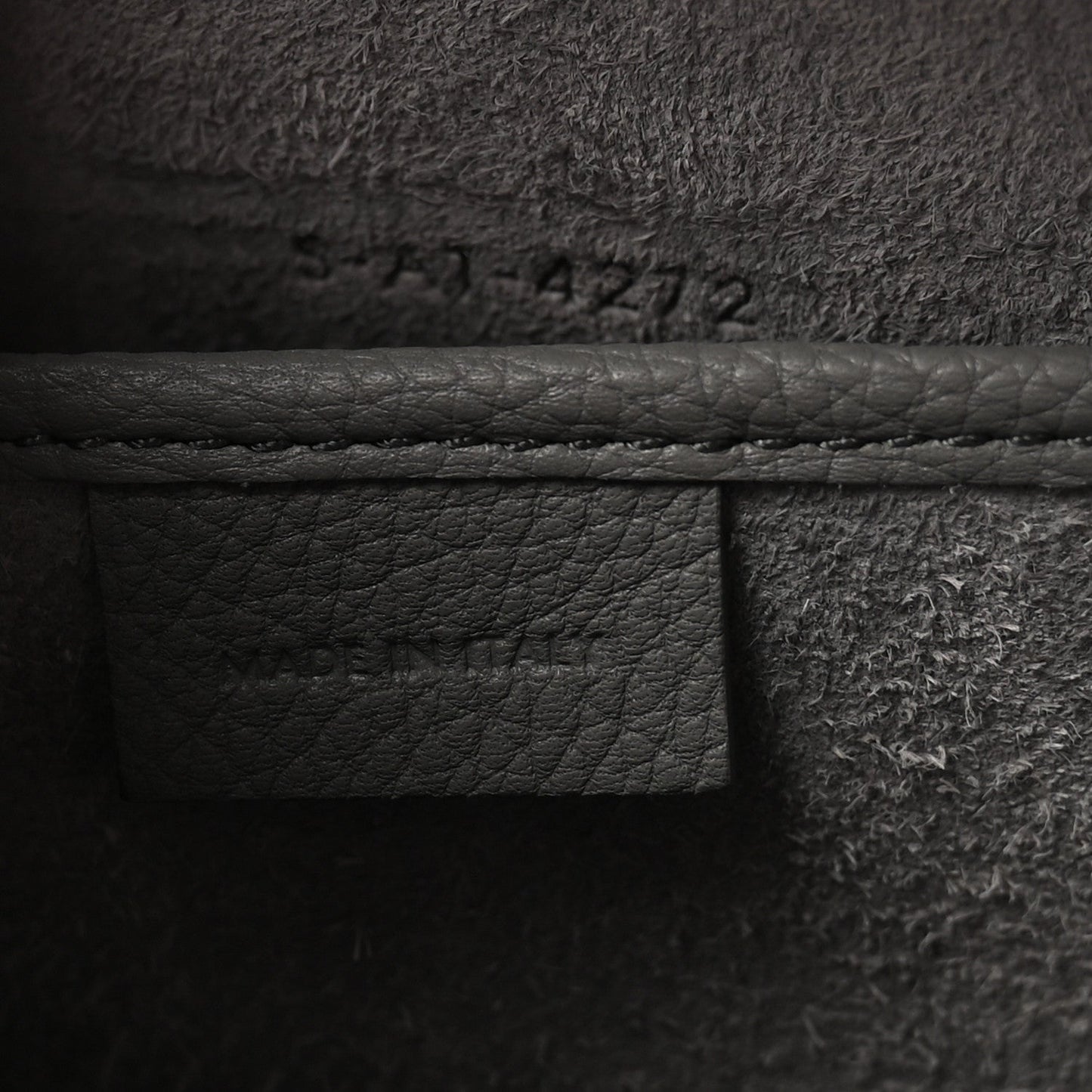 Baby Drummed Calfskin Nano Luggage Kohl