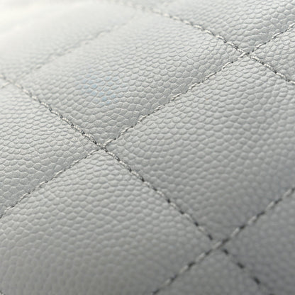 Caviar Quilted Shopping Tote Light Green