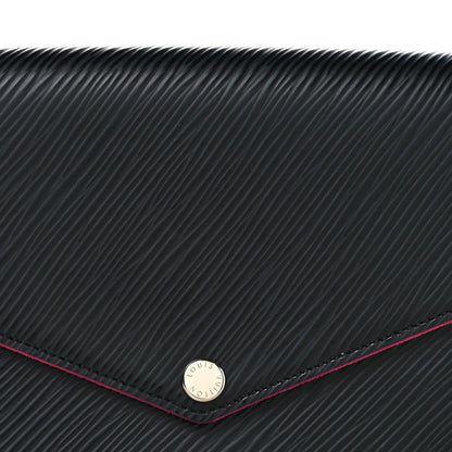 Epi Pochette Felicie Black Hot Pink