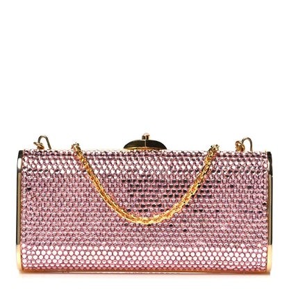 Swarovski Crystal Minaudiere Clutch Pink
