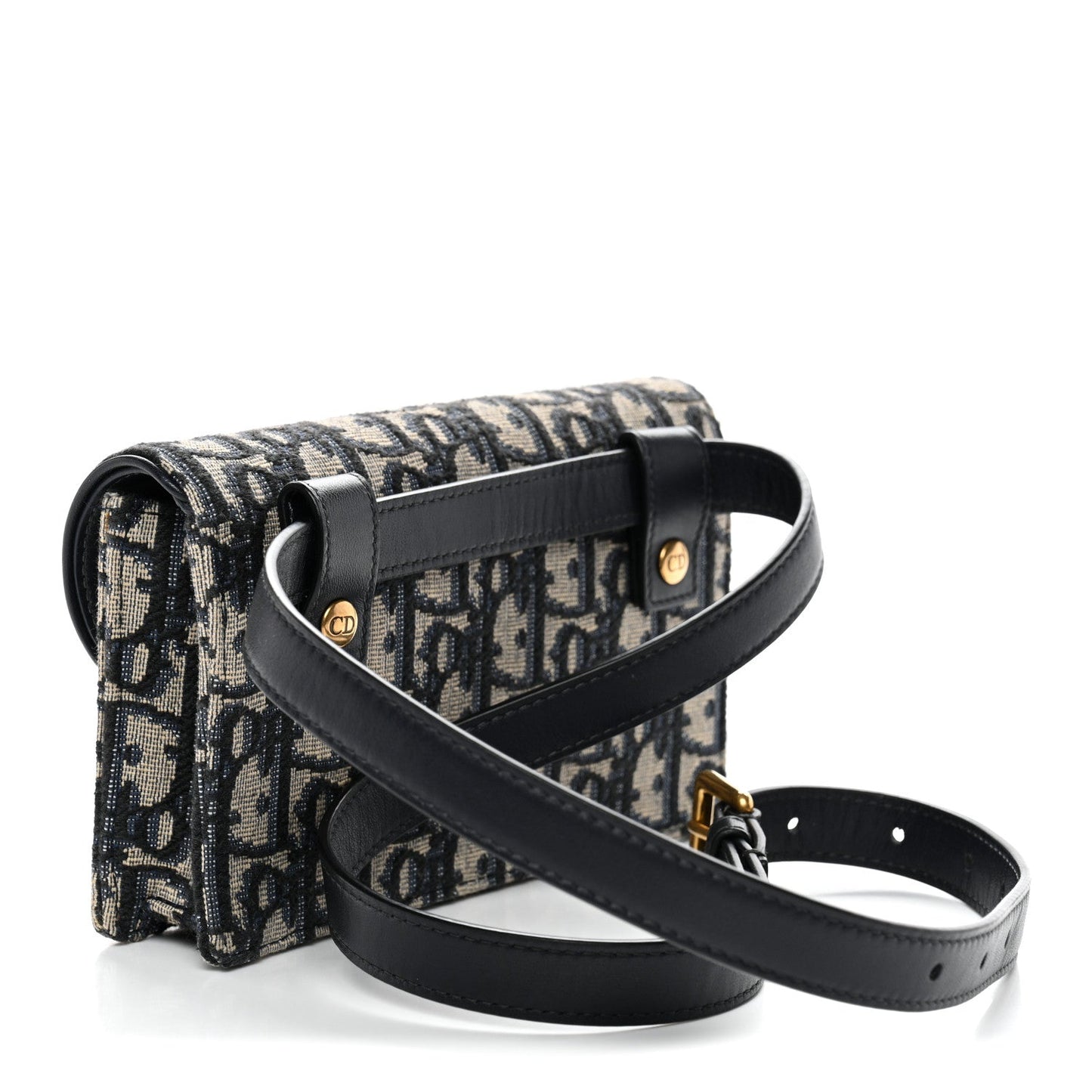 Oblique Saddle Belt Bag Blue