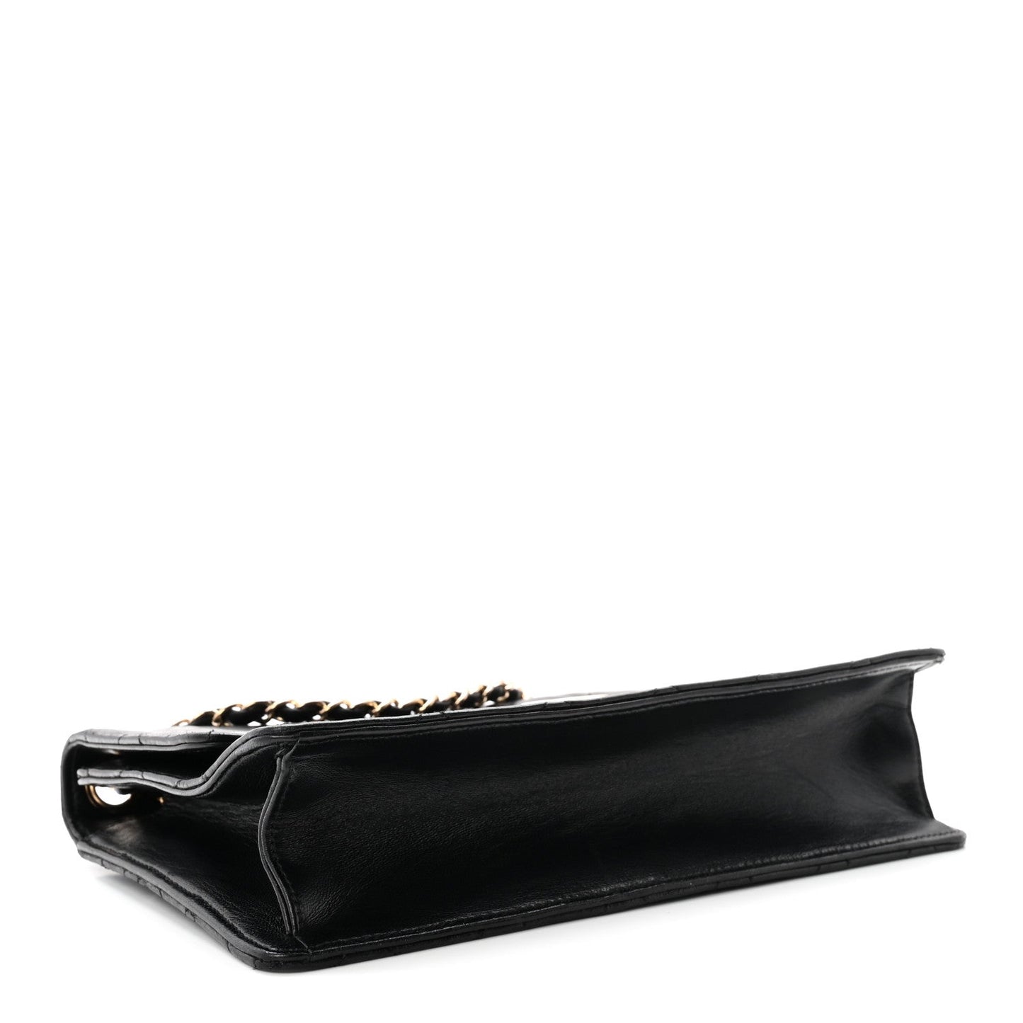 Lambskin Quilted Large Golden Class Flap Black