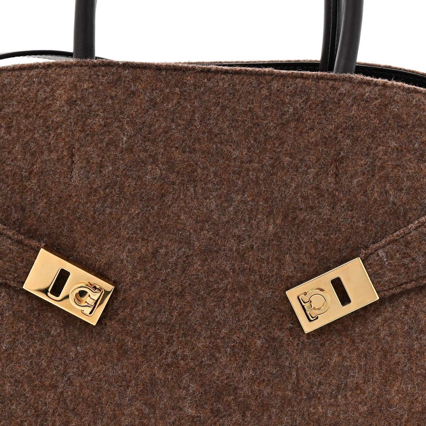Wool Felt Medium Hug Bag Brown